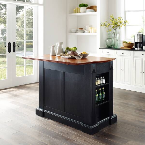 Shop Crosley Furniture Coventry Black Drop Leaf Breakfast Bar Top
