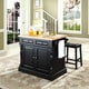 Shop Oxford Butcher Block Top Kitchen Island in Black Finish with 24