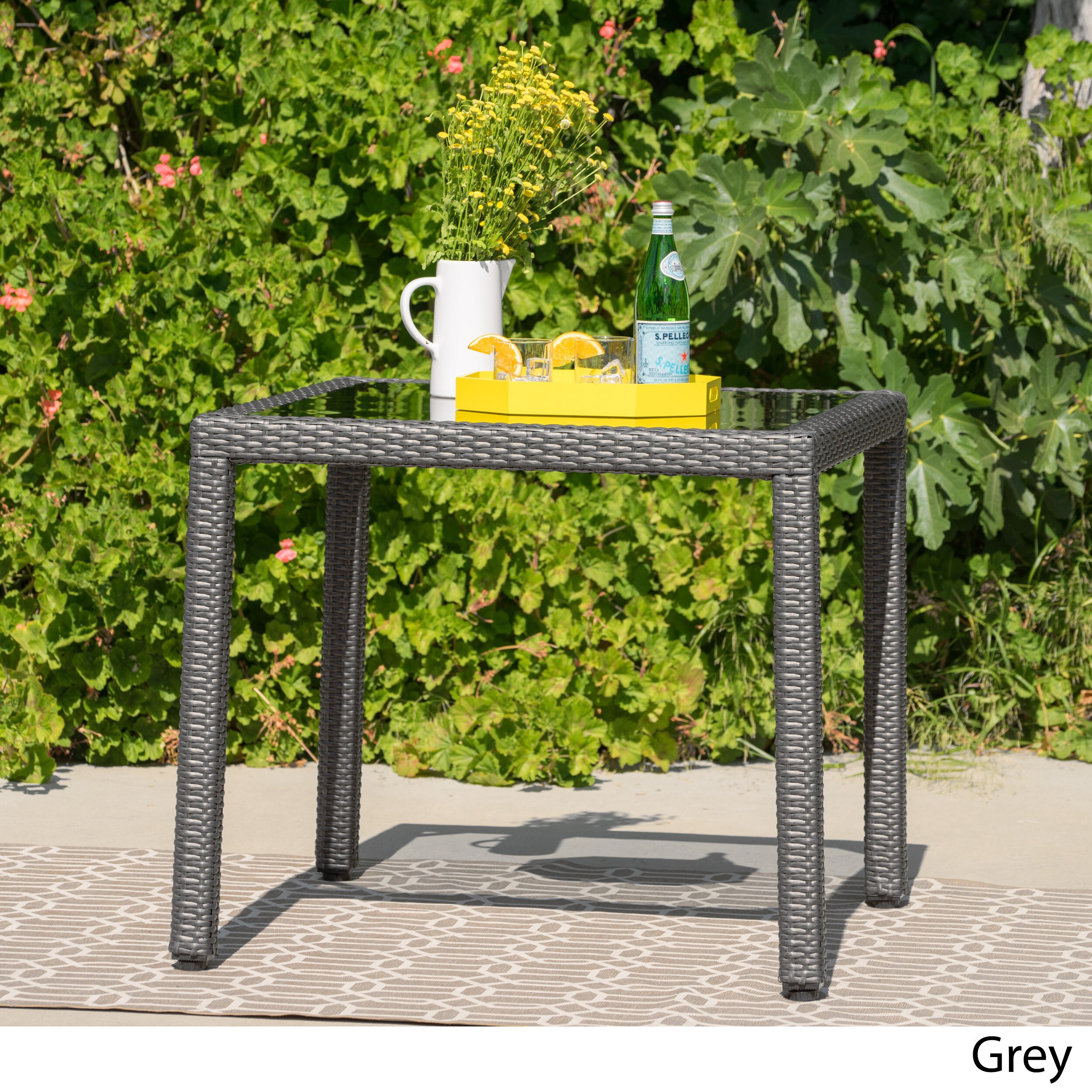 Shop San Pico Outdoor Wicker Square Dining Table By Christopher