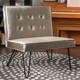 preview thumbnail 8 of 22, Darrow Modern Tufted Velvet Armless Chair by Christopher Knight Home Grey