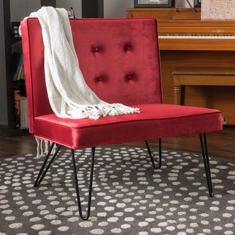 Darrow Modern Tufted Velvet Armless Chair by Christopher Knight Home