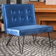 preview thumbnail 16 of 22, Darrow Modern Tufted Velvet Armless Chair by Christopher Knight Home Navy