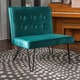preview thumbnail 12 of 22, Darrow Modern Tufted Velvet Armless Chair by Christopher Knight Home Teal