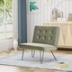 preview thumbnail 2 of 22, Darrow Modern Tufted Velvet Armless Chair by Christopher Knight Home