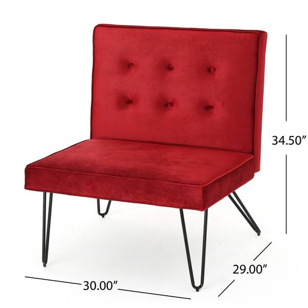 Darrow Modern Tufted Velvet Armless Chair by Christopher Knight Home