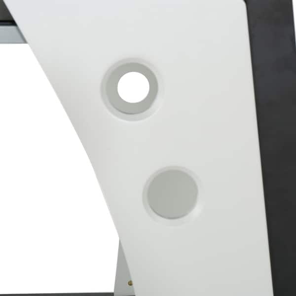 Oria LShape Tempered Glass Office Desk by Christopher Knight Home