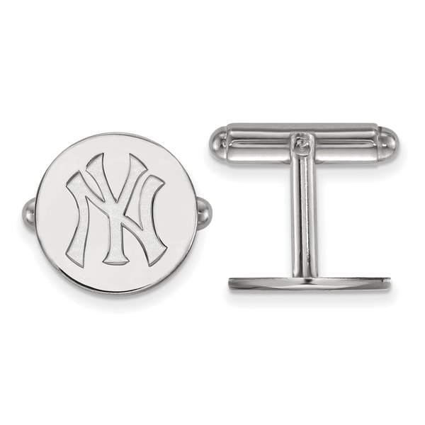 Versil Sterling Silver New York Yankees Cuff Link