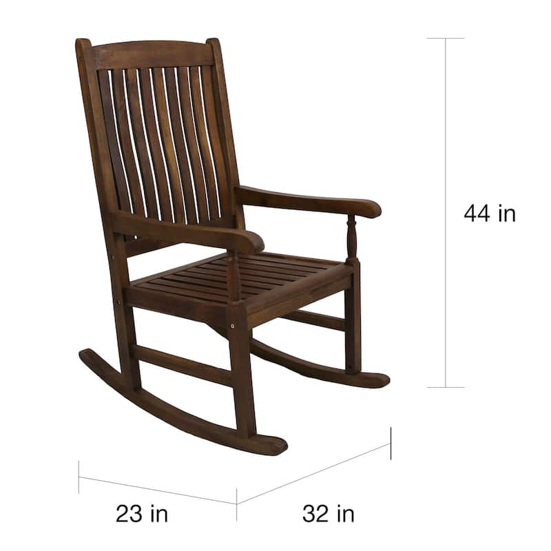 Highland Porch Solid Acacia Wood Rocking Chair