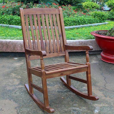 Highland Porch Solid Acacia Wood Rocking Chair
