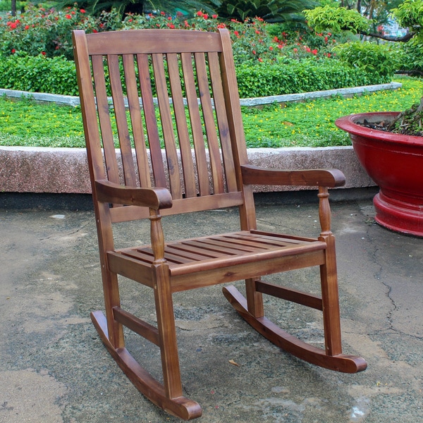 Shop International Caravan Highland Porch Rocking Chair - On Sale