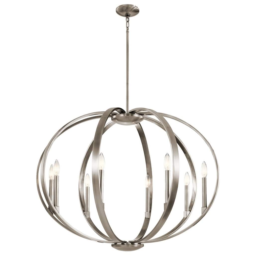 Kichler Lighting Elata Collection 8-light Classic Pewter Chandelier/Pendant