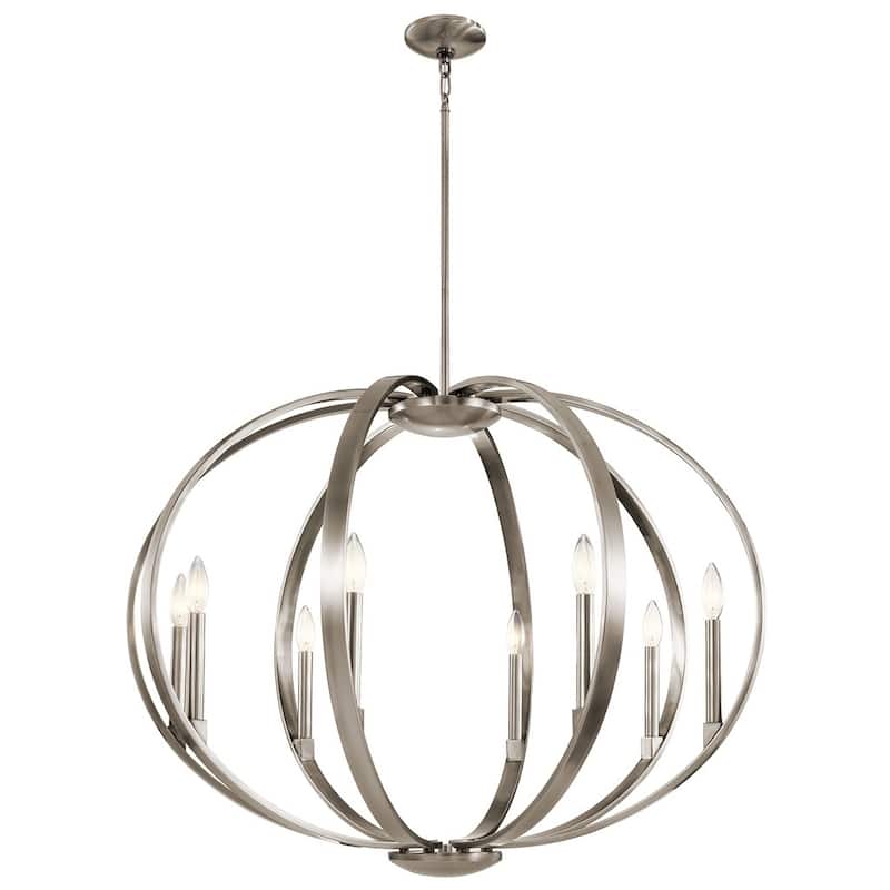 Kichler Lighting Elata Collection 8-light Classic Pewter Chandelier/Pendant