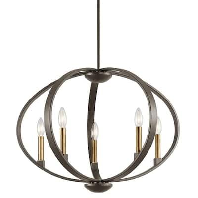 Kichler Lighting Elata Collection 5-light Olde Bronze Chandelier/Pendant