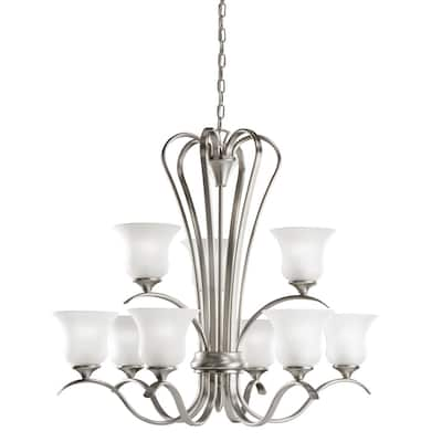 Kichler Lighting Wedgeport Collection 9-light Brushed Nickel Chandelier - Brushed nickel