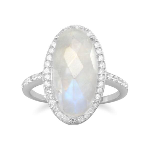 On Sale Rainbow Moonstone Diamond Halo Engagement Ring From 1198 Facets Of Earth