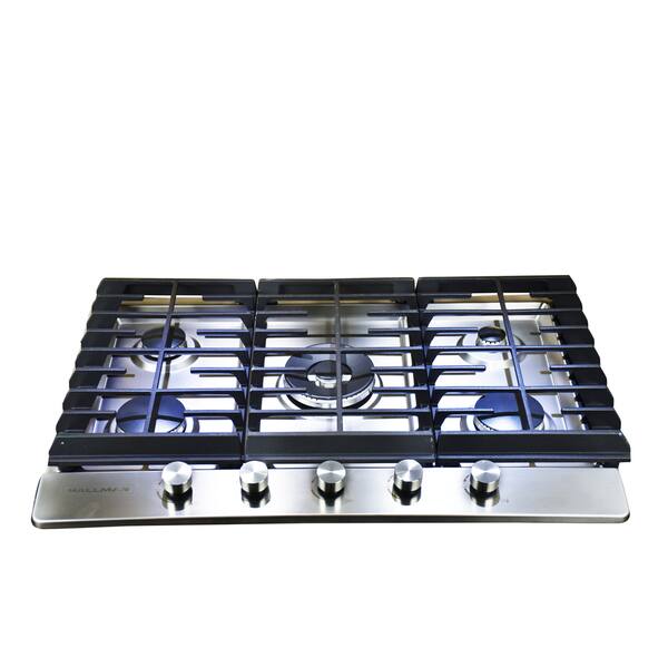 Shop 30 In Gas Cooktop In Stainless Steel With 5 Burners