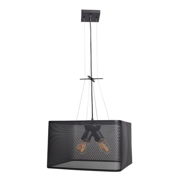 Access Lighting Epic LED 16-inch Black Square Pendant