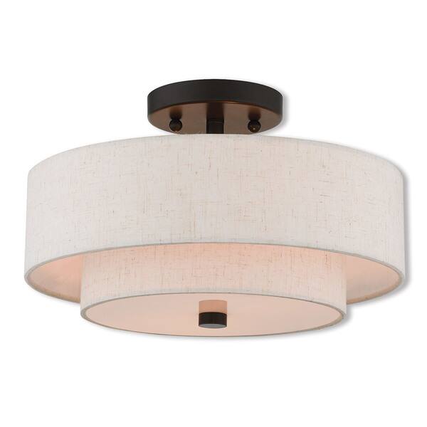 Shop Livex Lighting Claremont Bronze Finished Steel 2 Light Indoor