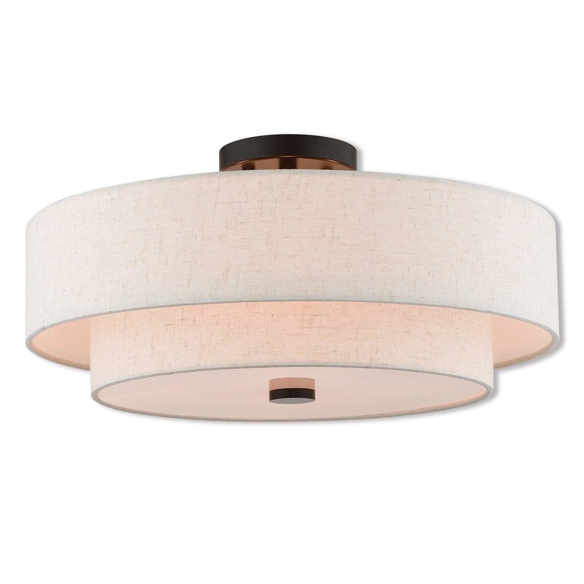 Livex Lighting 51085 92 Claremont 4 Light Bronze Indoor Flush Mount Livex Lighting 51085 92 Claremont 4 Light Bronze Indoor Flush Mount