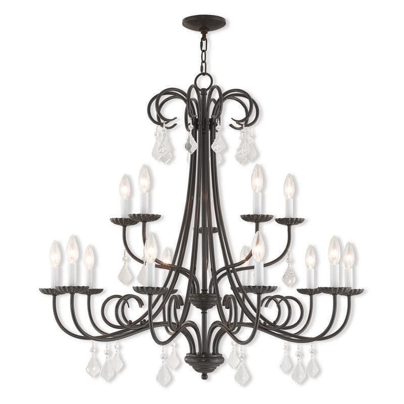 Livex Lighting Daphne 15-light Bronze Indoor Chandelier (English Bronze) - Chandeliers For Bedrooms by Overstock.com