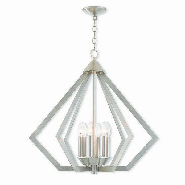 Livex Lighting PrismBrushed Nickel 6-light Indoor Chandelier