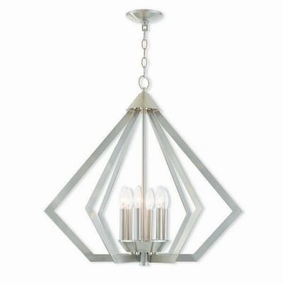 Livex Lighting PrismBrushed Nickel 6-light Indoor Chandelier - Silver