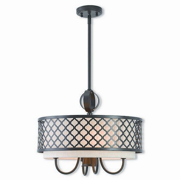 Livex Lighting 41115-92 Arabesque 5 light Bronze Indoor Chandelier (English Bronze) - Chandeliers For Bedrooms by Overstock.com