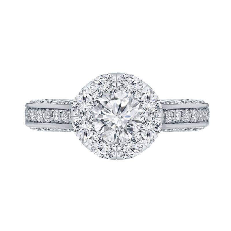 Auriya 1 3/4ct TDW Round Diamond Halo Engagement Ring 14k Gold