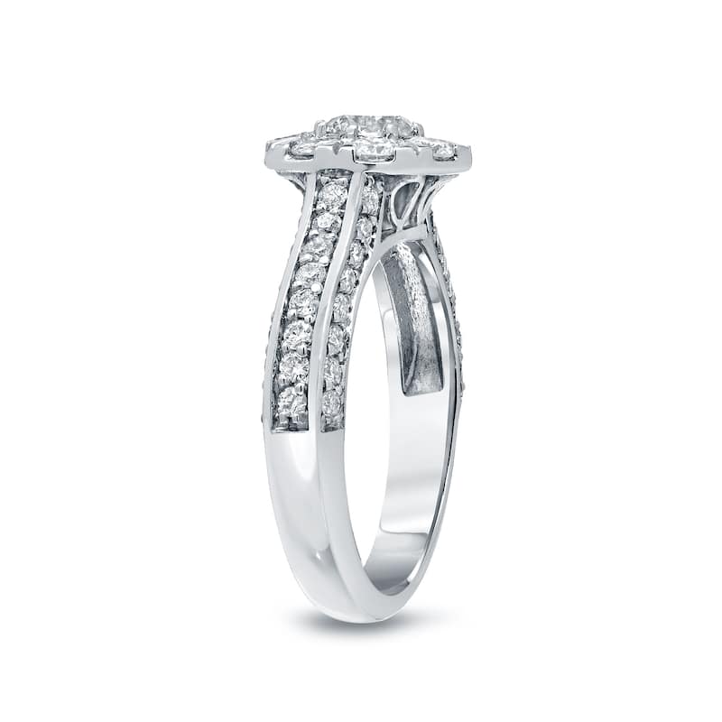 Auriya 1 3/4ct TDW Round Diamond Halo Engagement Ring 14k Gold
