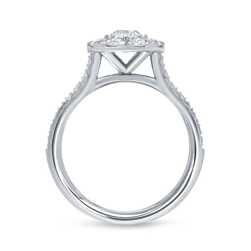 Auriya 1ct TDW Round Diamond Halo Engagement Ring 14k Gold