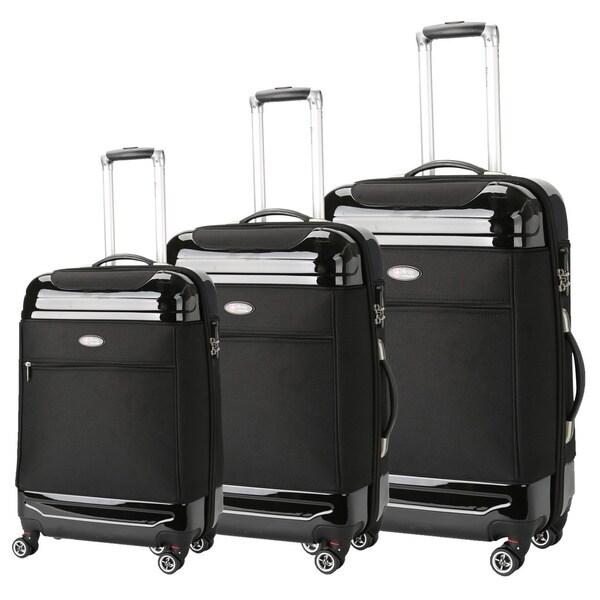 black and white luggage sets