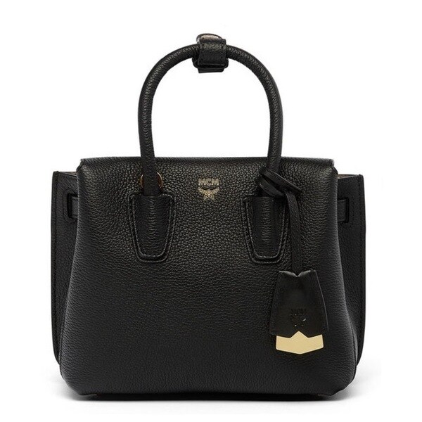 Shop MCM Mini Milla Black Leather Tote Bag - Overstock - 16050779
