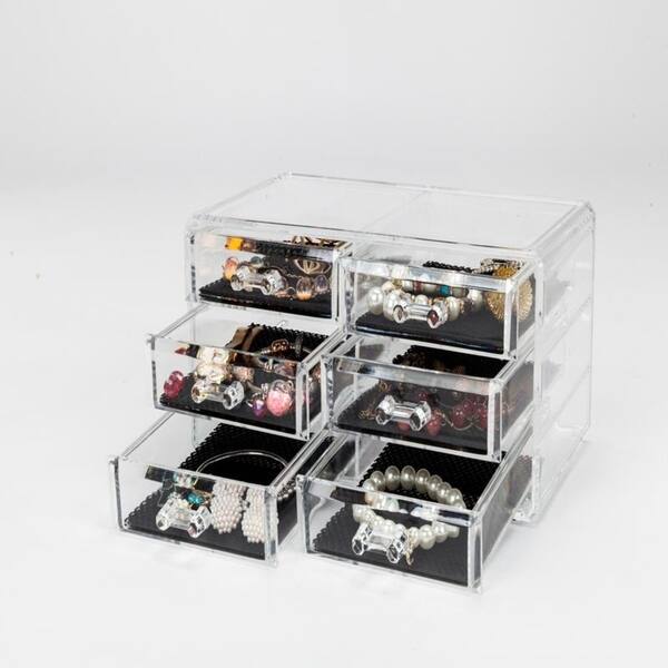 Shop 6 Drawer Acrylic Jewelry Cosmetics Storage Makeup Organizer