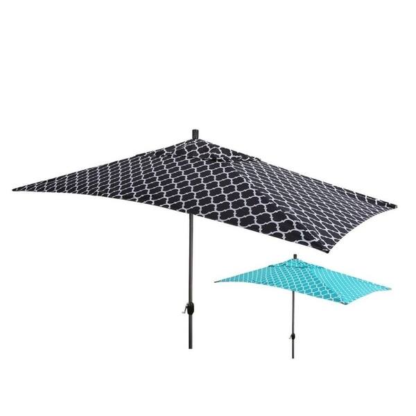 Shop Black Friday Deals On Escada Designs 10 X6 Teal White Moroccan Style Patio Umbrella Overstock 16052343