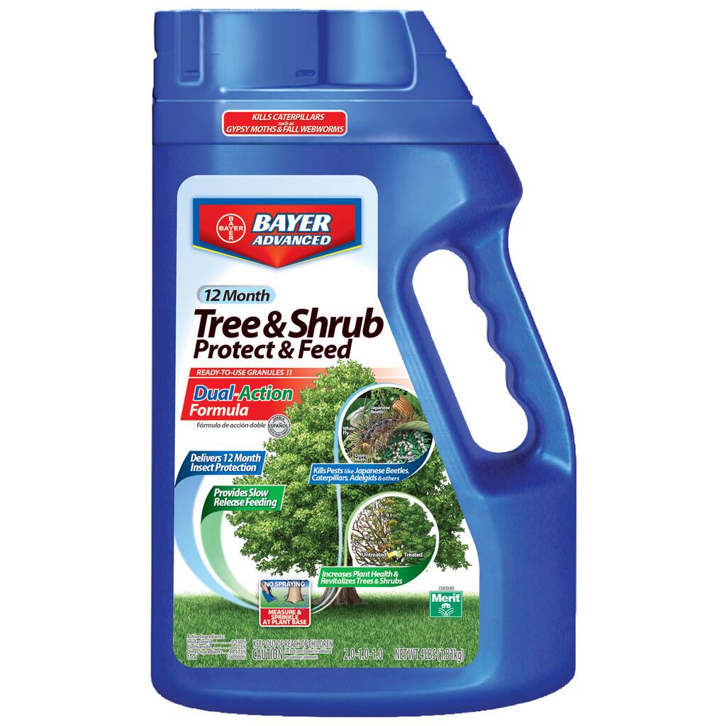 Bayer Advanced 12 Month Tree and Shrub Protect and Feed Granules, 4-Pound