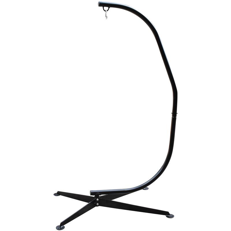 Sorbus® Swivel Hammock Stand Chair Frame, Height adjustable, 1 Person, 350 Pound Capacity (Black)