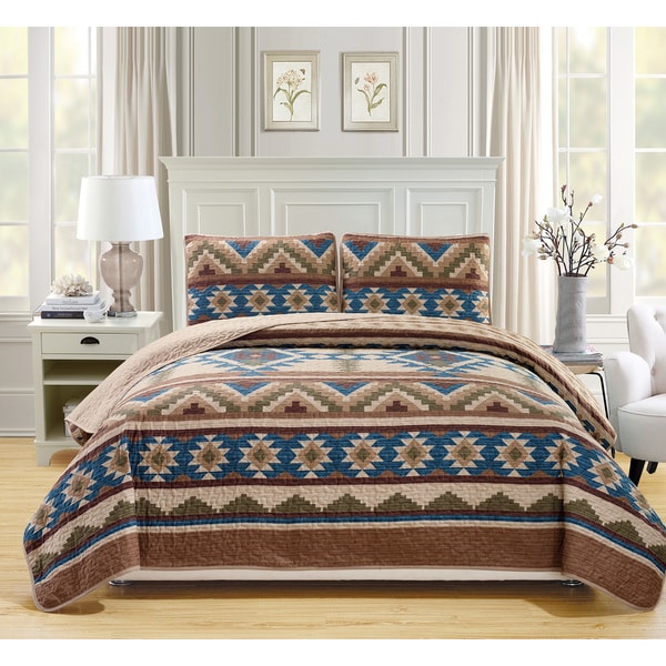 Fashion Street Egypt Quilted 3-piece Bedspread Set