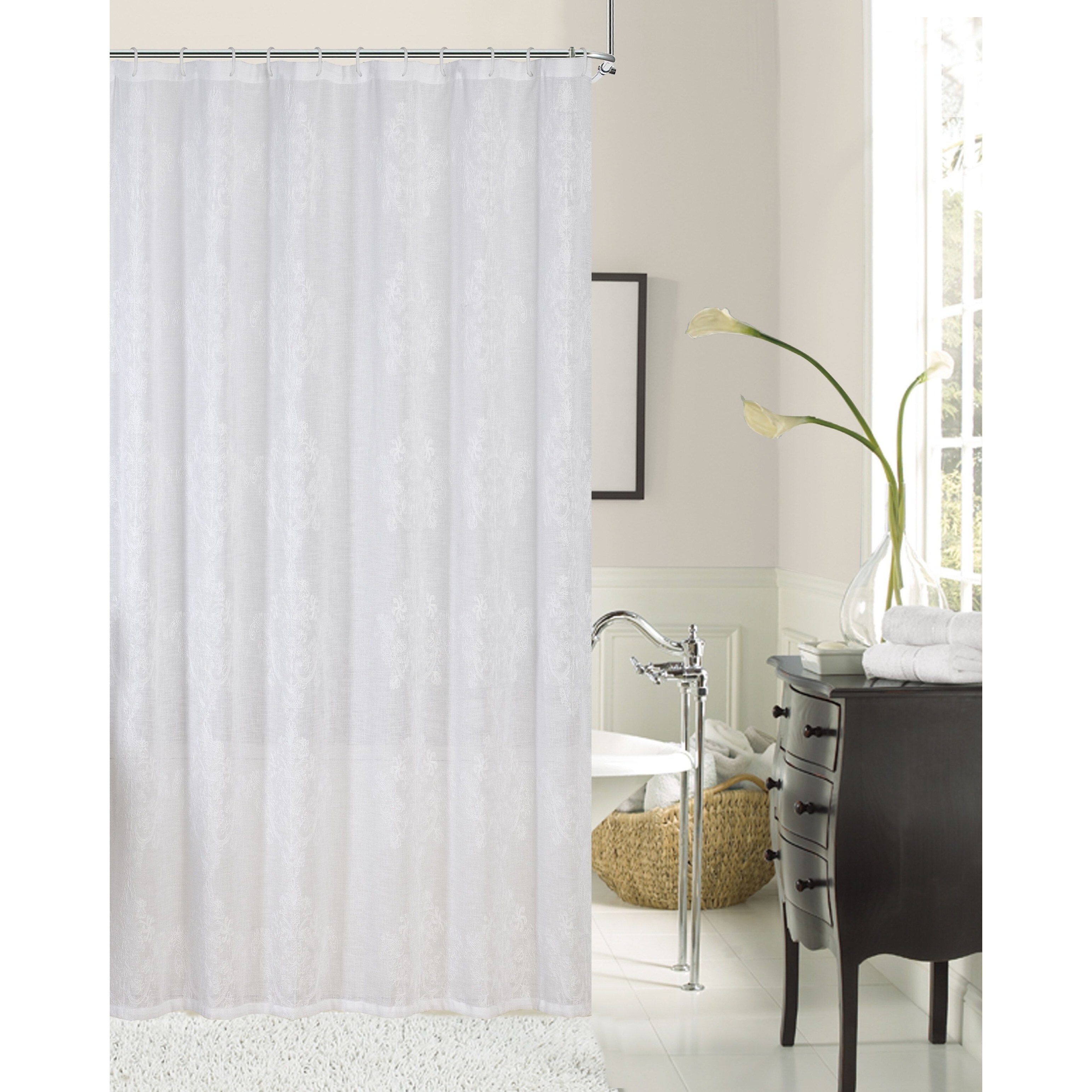 Shop Emily Embroidered Shower Curtain Free Shipping Today