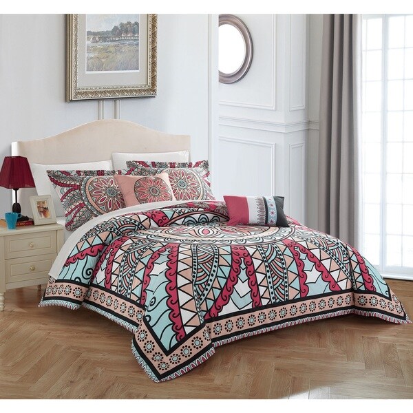 Chic Home 5-piece Modoc Cotton Reversible Comforter Set