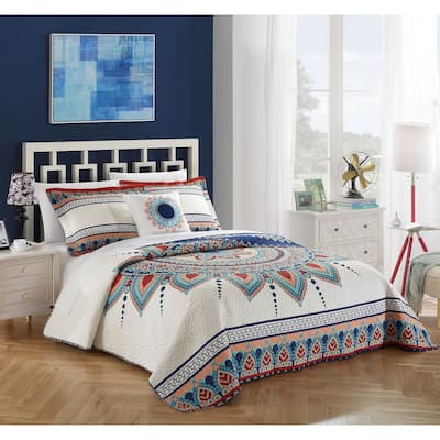 Chic Home Nolina 4-piece Cotton Reversible Quilt Set