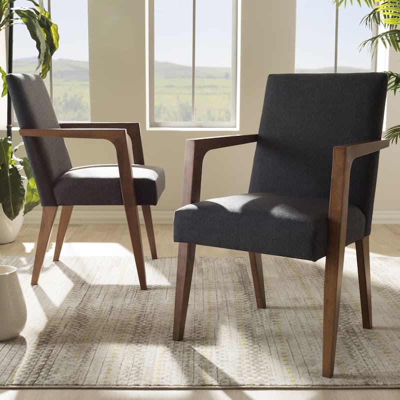 Andrea Mid-Century Modern Upholstered Armchair