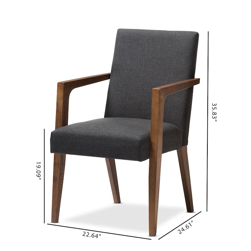 Andrea Mid-Century Modern Upholstered Armchair