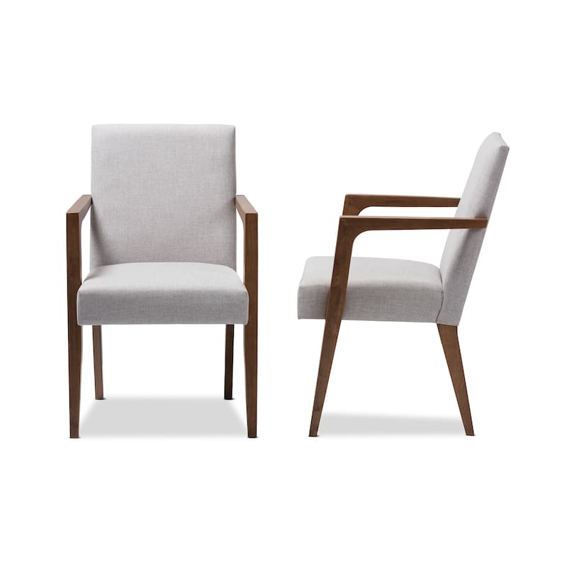 Andrea Mid-Century Modern Upholstered Armchair - Dark Grey/Charcoal 