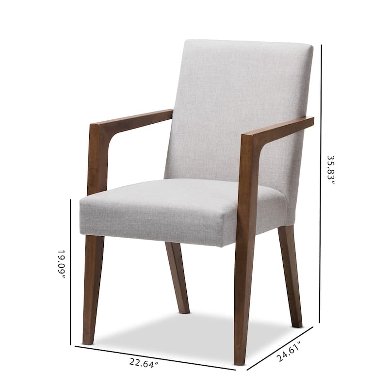 Andrea Mid-Century Modern Upholstered Armchair
