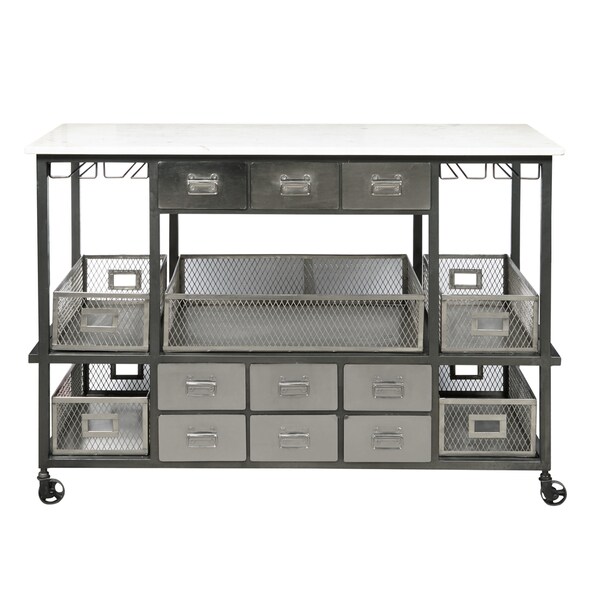 Jasper Silver Finish Iron Bar Cart Base Free Shipping Today Jasper Silver Finish Iron Bar Cart Base