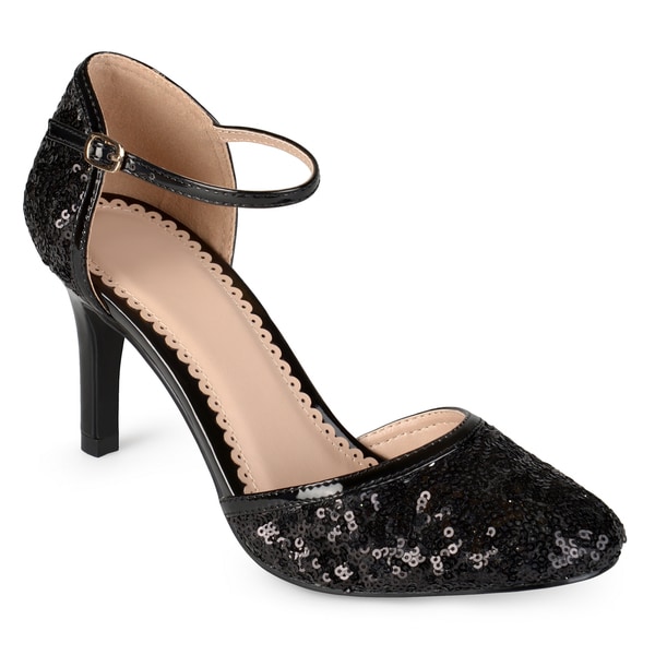 Journee Collection Women's 'Alison' Faux Leather Piping Sequin Mary ...