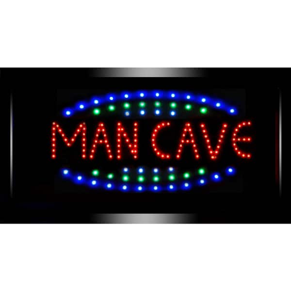 slide 2 of 5, American Art Decor Man Cave Framed Flashing Bar Garage Marquee LED Signs