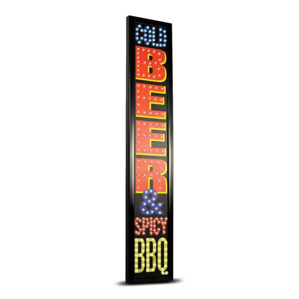 Shop American Art Decor Cold Beer Spicy Bbq Framed Marquee Led