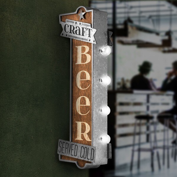 Man Cave Beer Opener Handmade Rustic Wooden Sign Wall Decoration