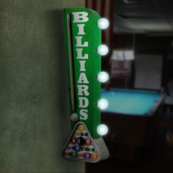 Funny Pool Metal Sign Vintage Billiard Ball Table Bar Decorative